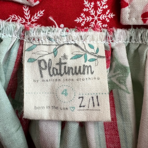 Matilda Jane Platinum Cheerful Lulu Poinsettia Holiday Top Sz 4 - Picture 6 of 7